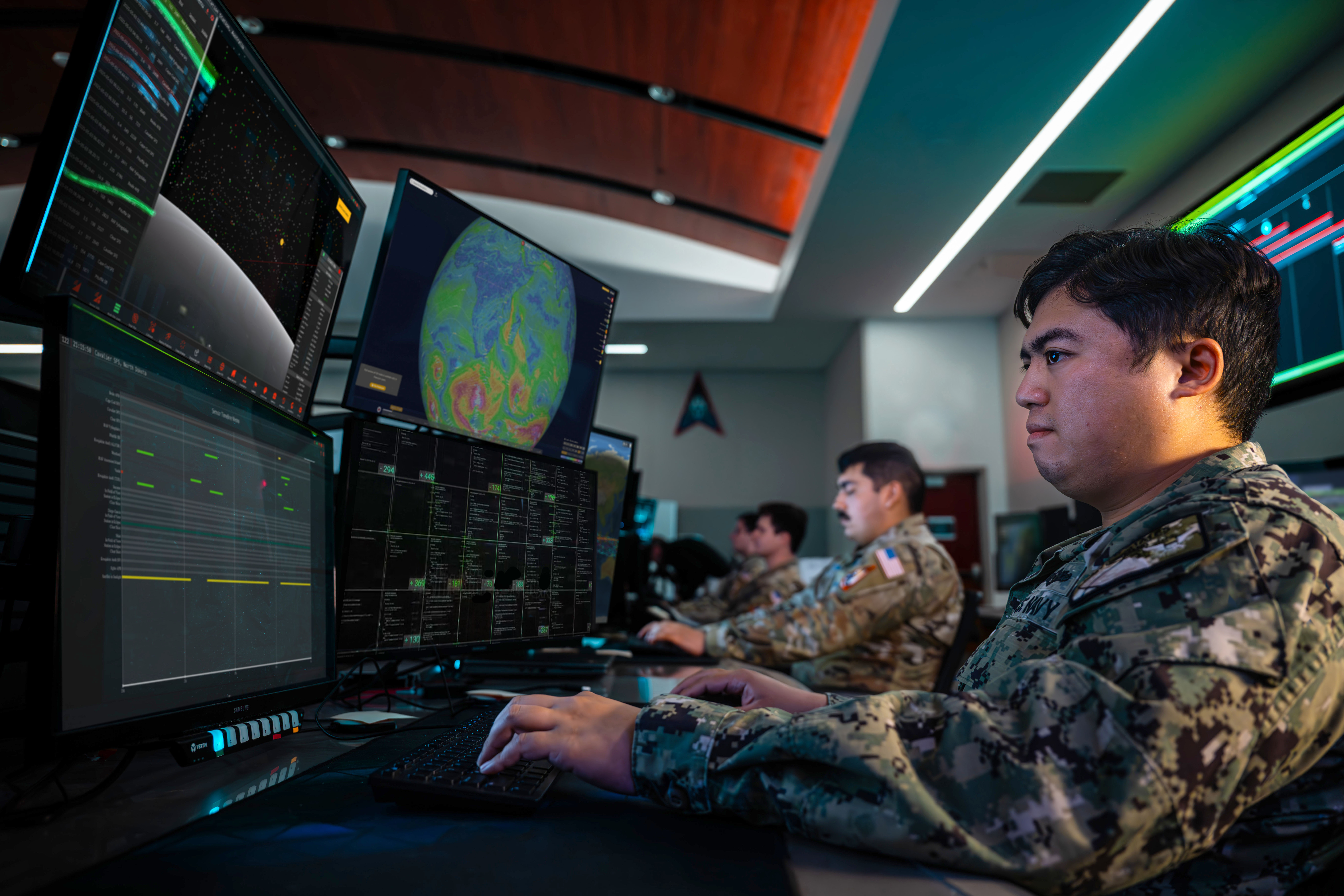 Space Force Guardians at the Combined Space Operations Center using KeepTrack
